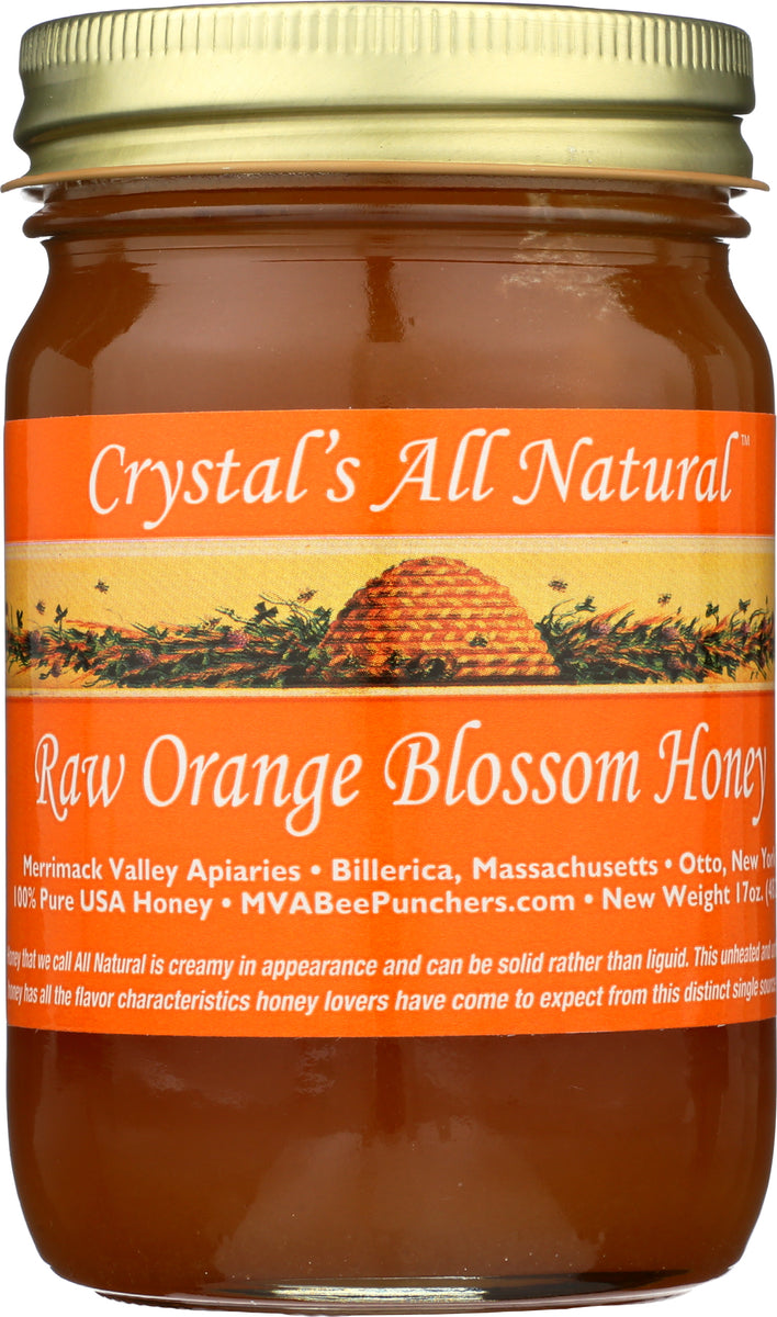 Raw Orange Blossom Honey Jars Crystal's Honey