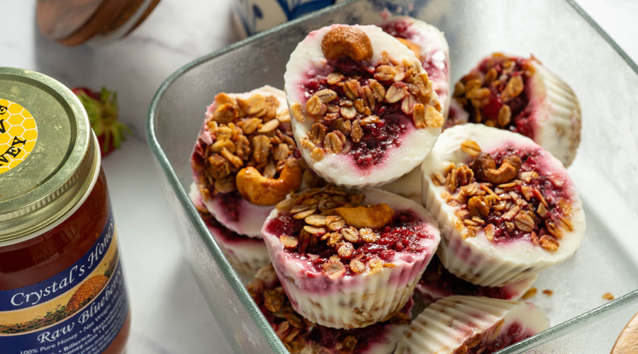 Frozen Yogurt Bites with Raw Honey